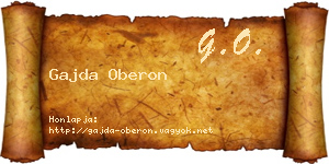 Gajda Oberon névjegykártya